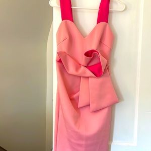 ASOS bow-front pink cocktail dress